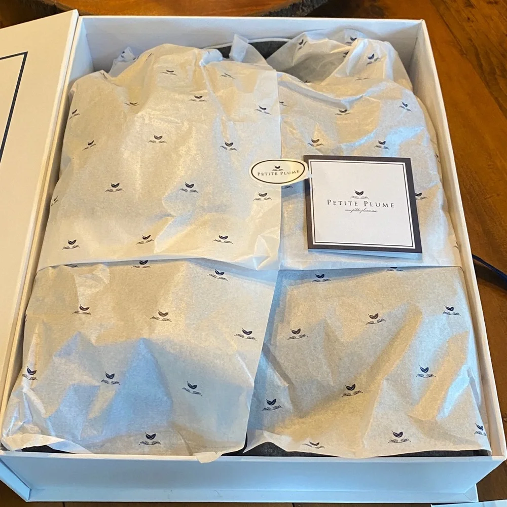 Petite Plume Men's Flannel Robe in Grey Size XL Used Once Preowned Stylish W/Box - Picture 5 of 7